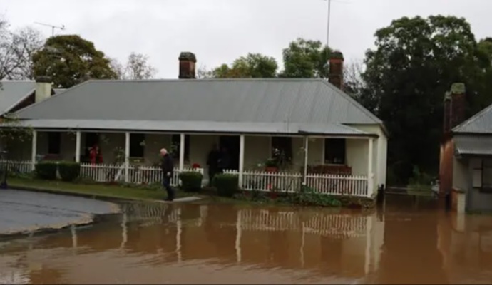 Flood damaged area