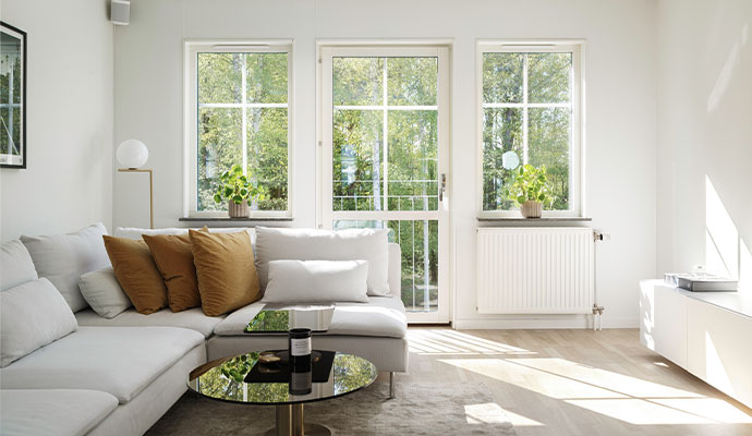 A clean living room
