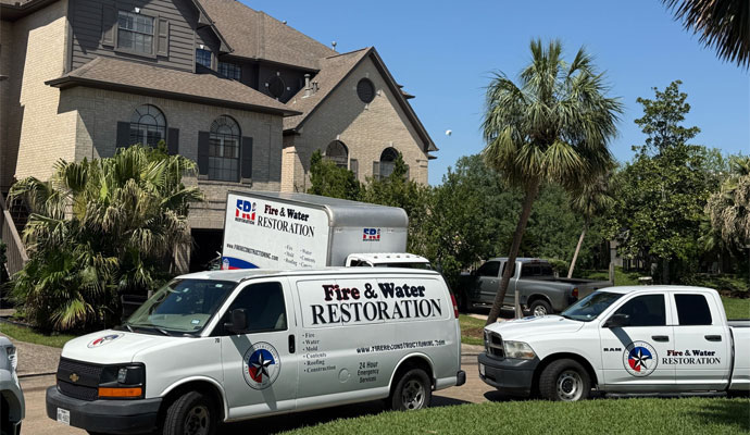 Fire Reconstruction Inc service vehicles
