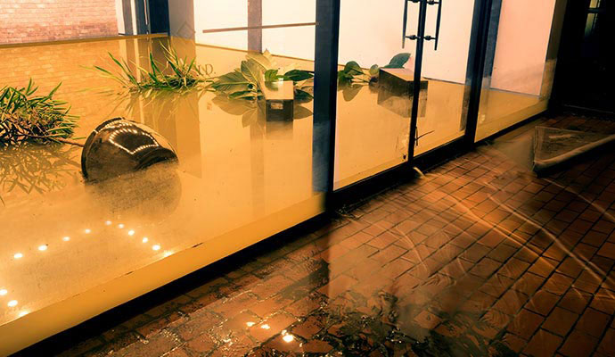 Flood damaged property
