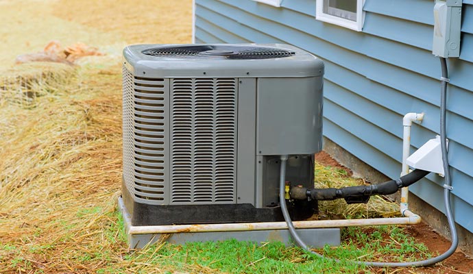 Installed outdoor ac unit