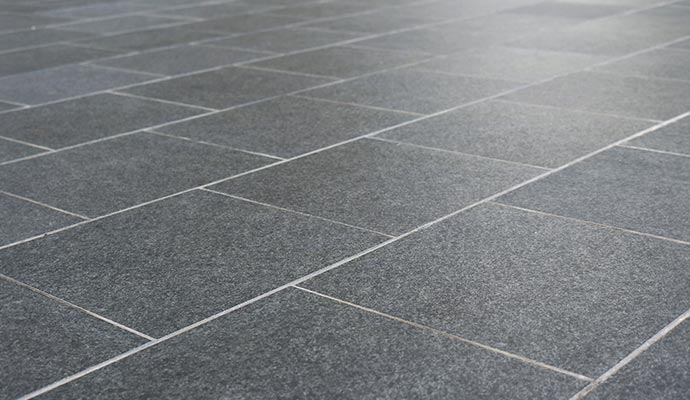 Clean tile floor