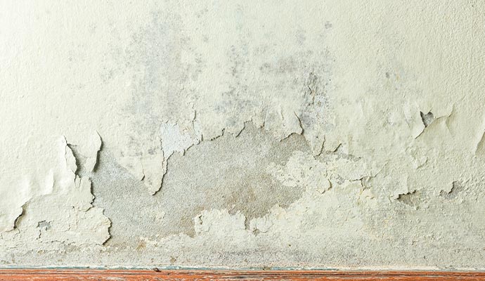 Structurally damaged wall